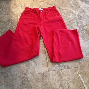 NWT Angel Kiss Red Wide Leg Jeans size 3 juniors 90’s Y2K